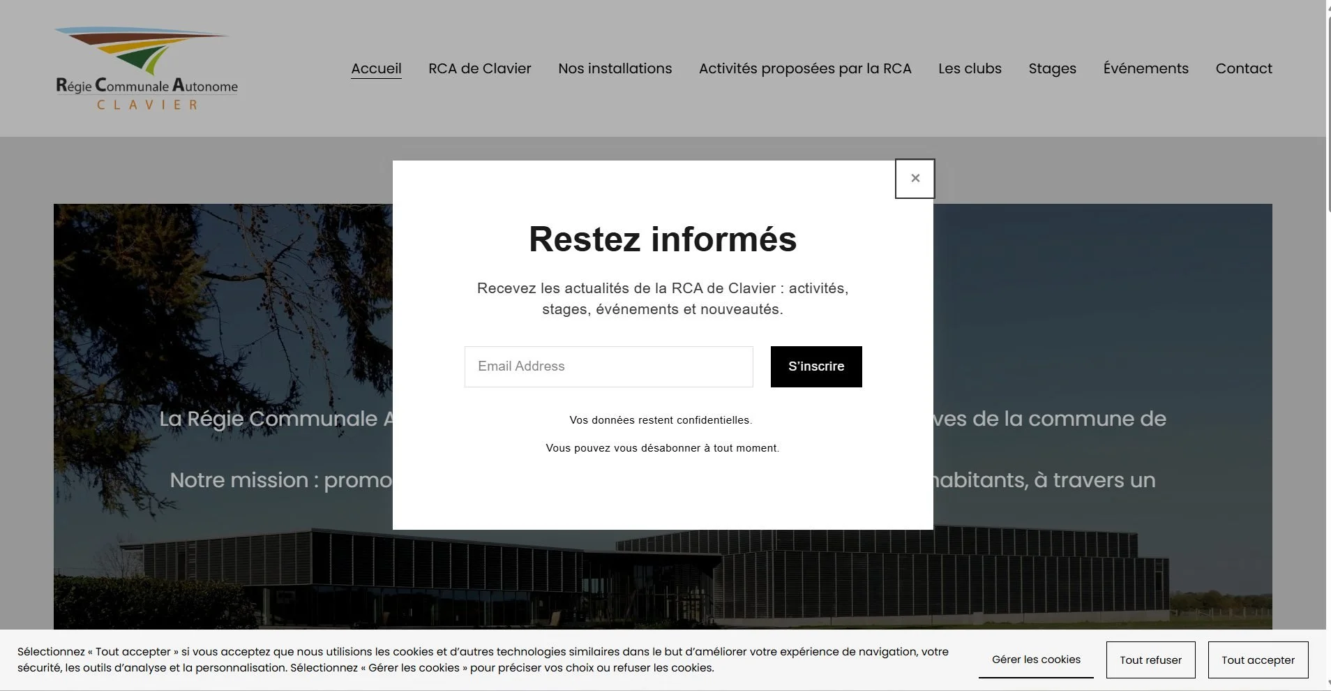 ✨ Grande nouveaut&eacute; &agrave; Clavier !
La RCA lance sa newsletter officielle 📬🎉

Envie de recevoir :
✔️ les activit&eacute;s du hall
✔️ les stages &amp; cours collectifs
✔️ les &eacute;v&eacute;nements &agrave; ne pas manquer
✔️ les nouveaut&