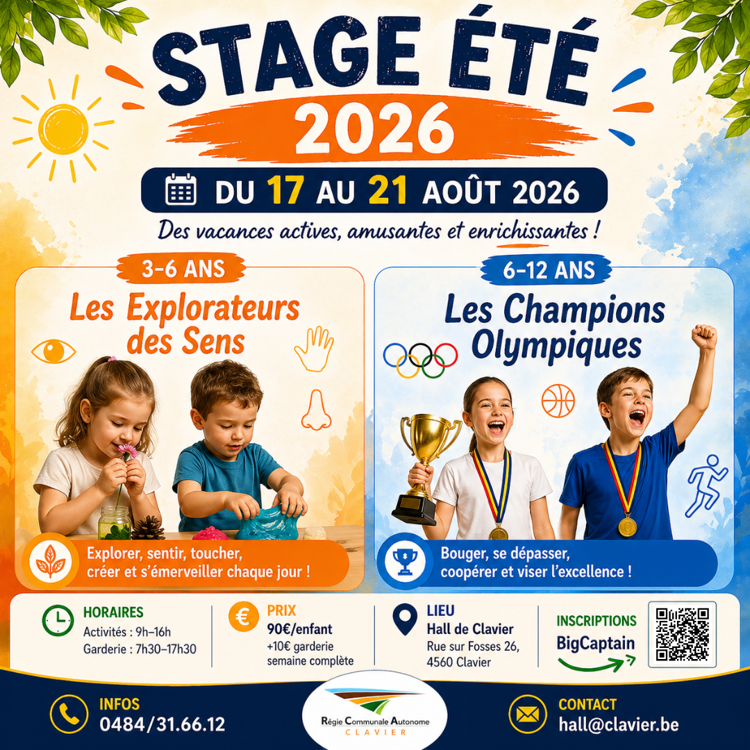 Stage du 17 au 21/08 organisé par la RCA de Clavier