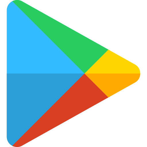 Icône de l'application Google Play Store avec une flèche colorée en forme de triangle.