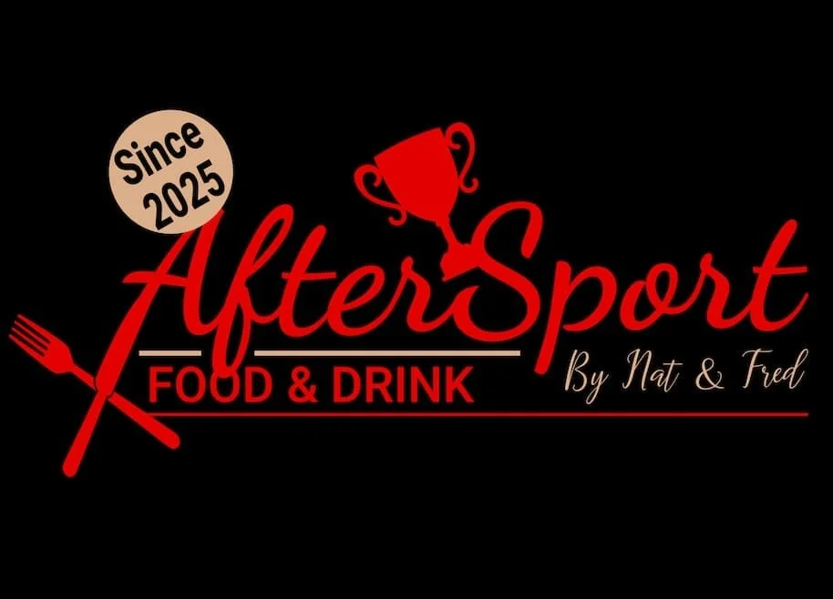 Logo AfterSport Food & Drink par Nat & Fred - cafétéria du hall de Clavier