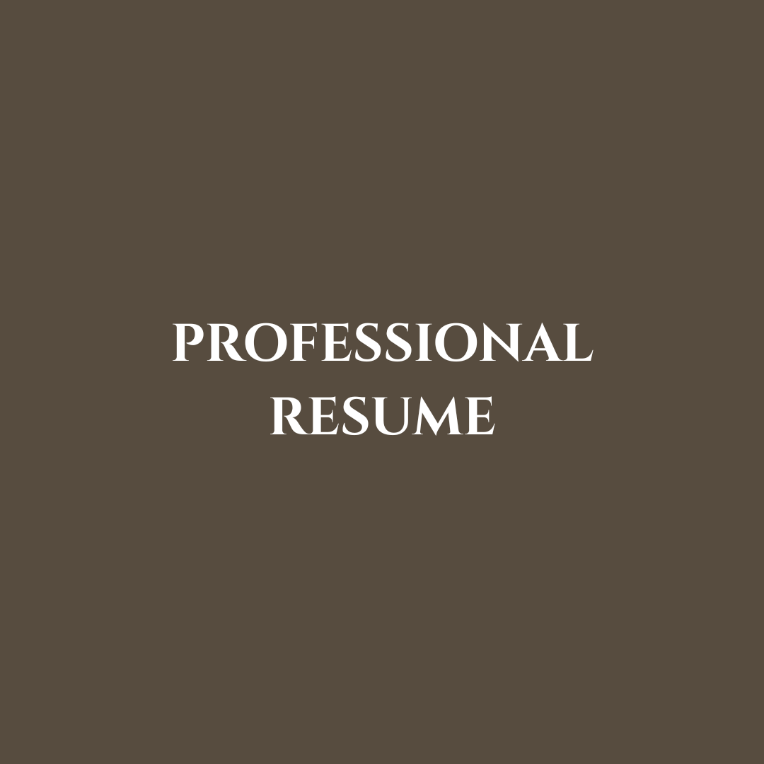 Professional Resume