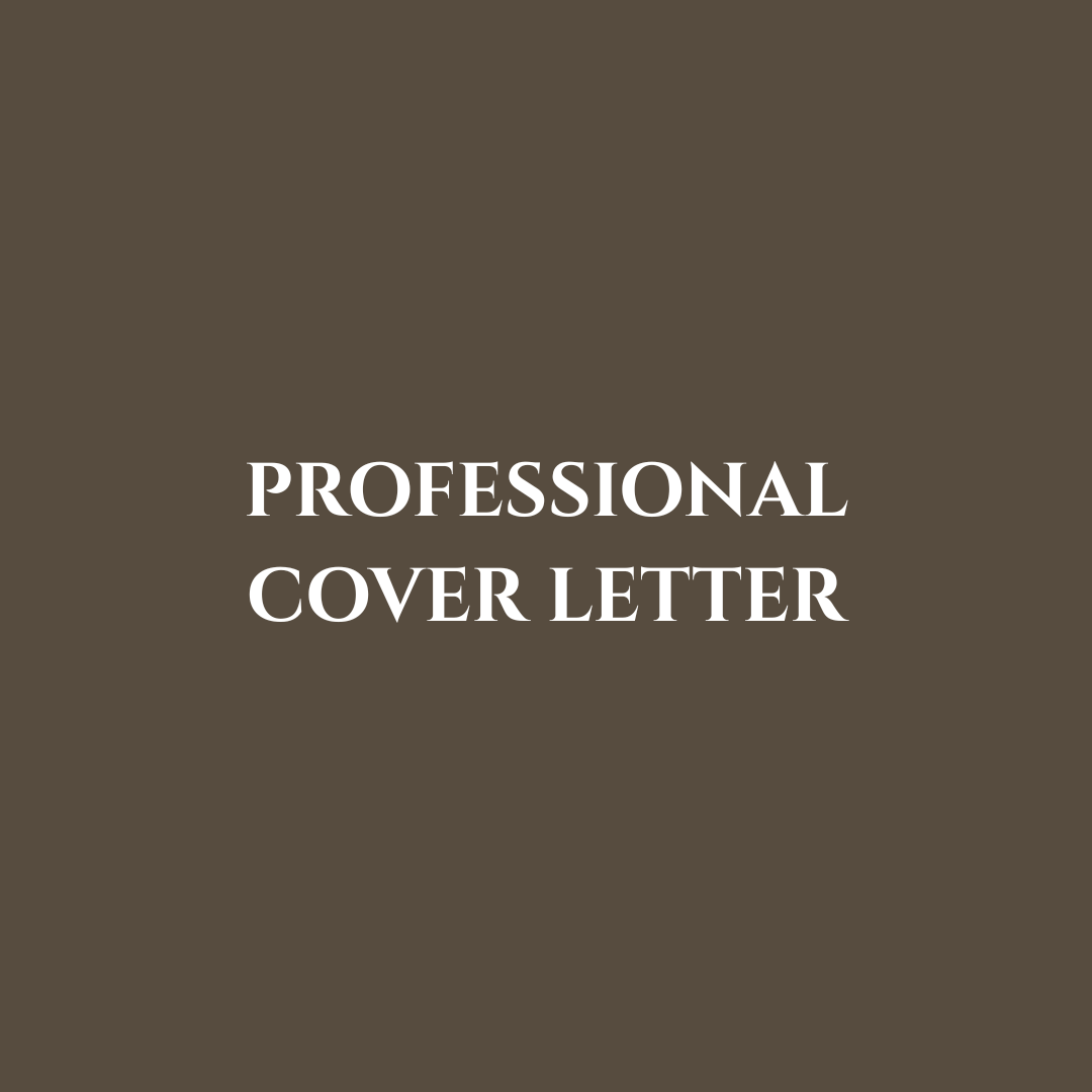 Professional Cover Letter