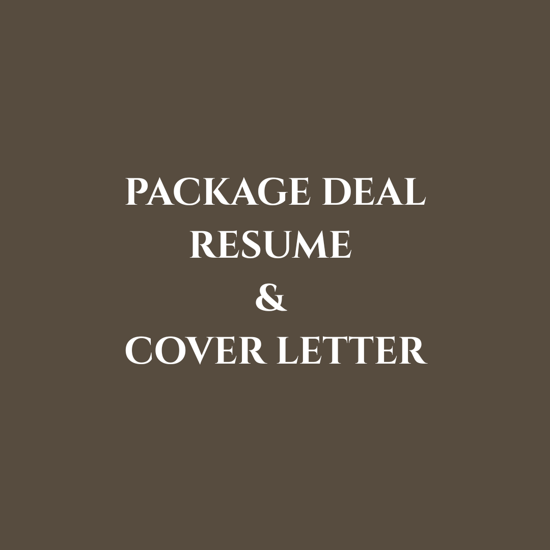 Package Deal - Resume + Cover Letter Most Popular (Save $9)