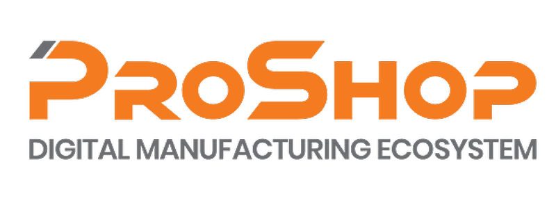 ProShop logo with the tagline 'Digital Manufacturing Ecosystem' in black text.