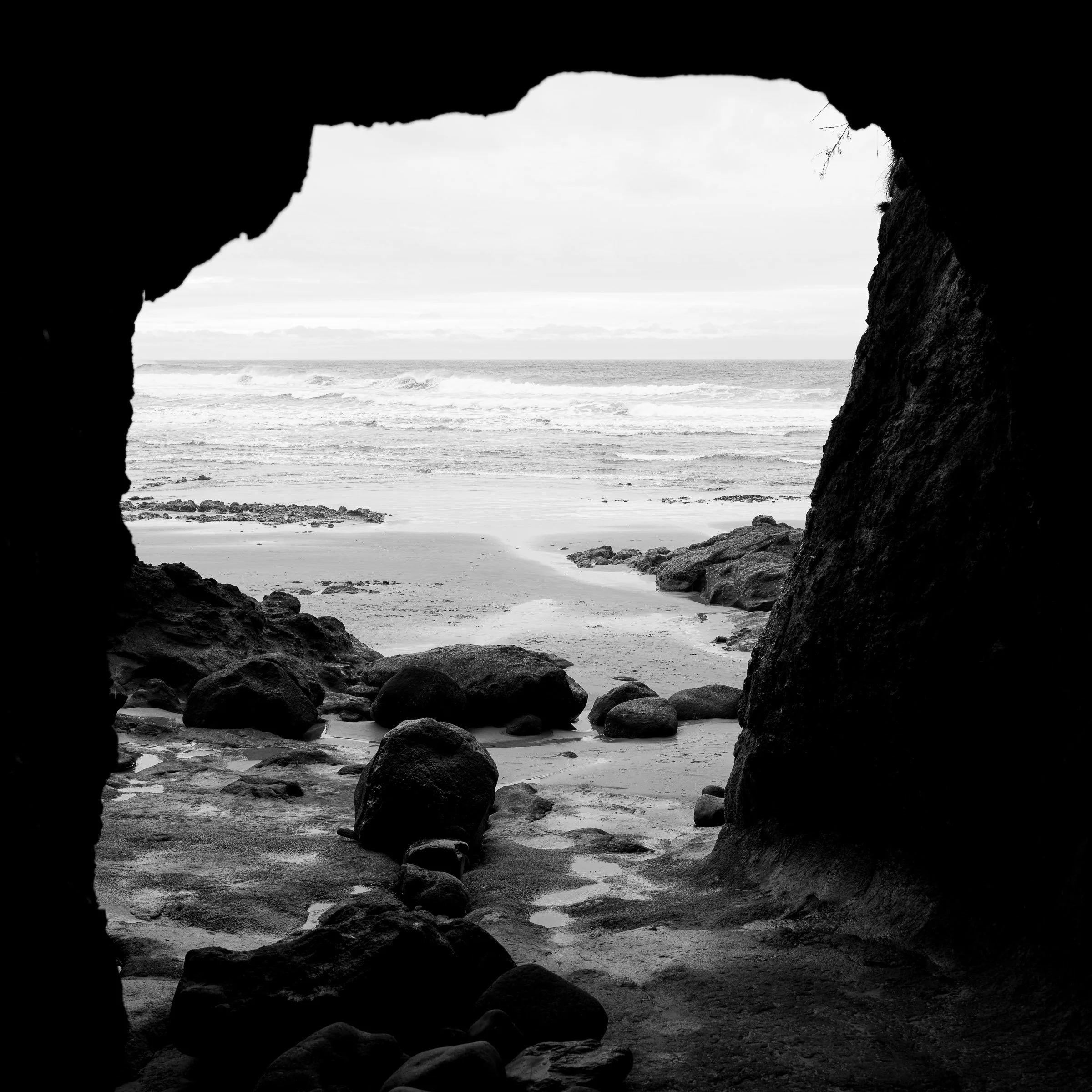 Photograph of the exit of a Plato's existential cave