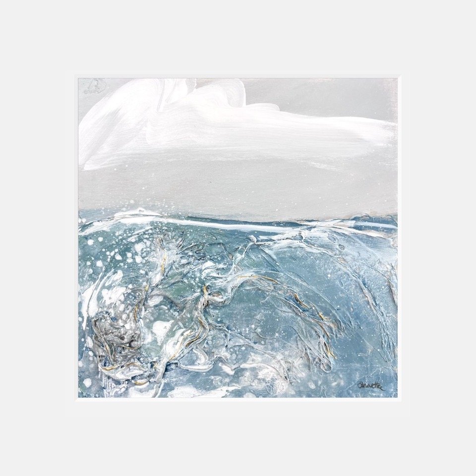 Free As Waves - 12" x 12" matted print