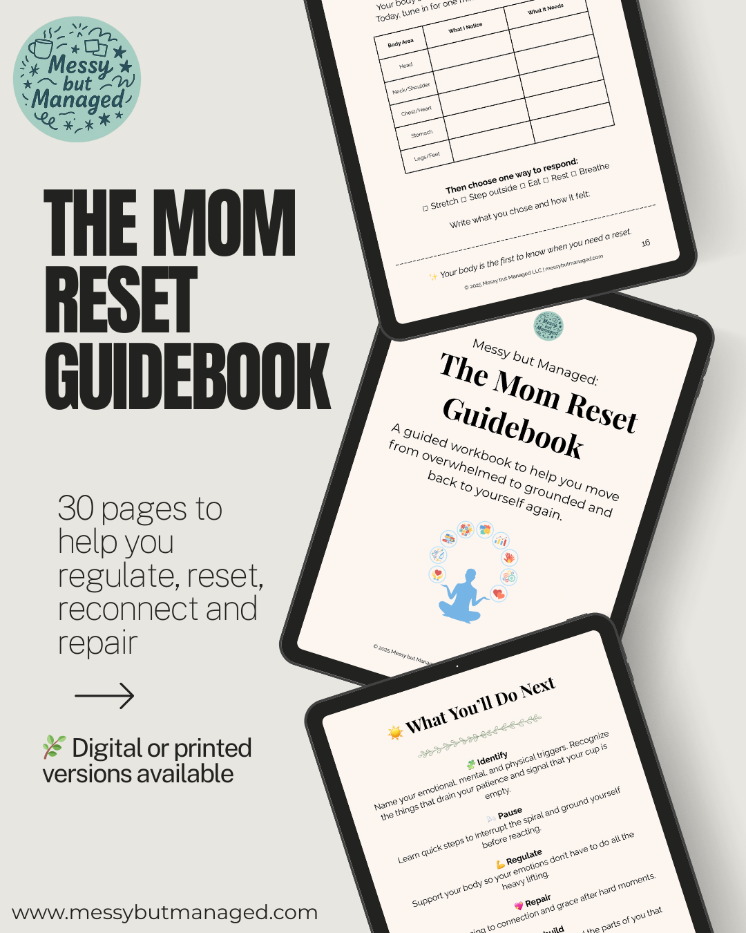 The Mom Reset Guidebook (Digital) — Instant Download
