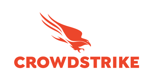 Logo of CrowdStrike featuring a stylized red bird with outstretched wings above the text 'CrowdStrike' in bold red letters.