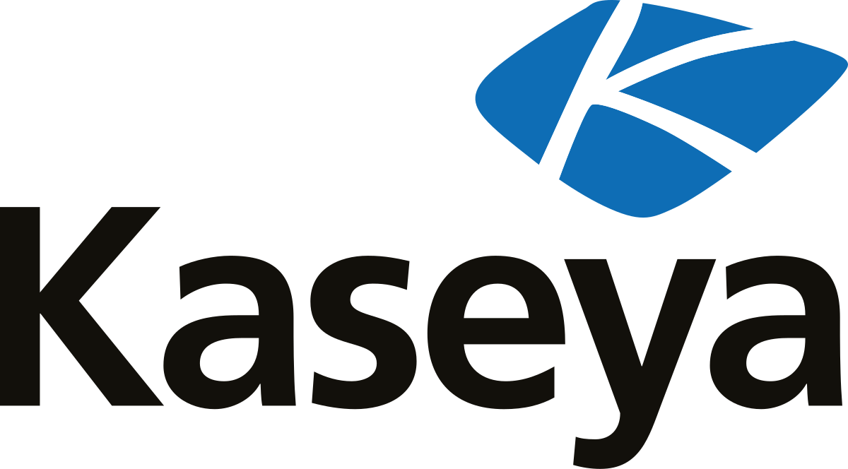 Kaseya logo with a stylized blue square and a white 'K' in the top right corner.