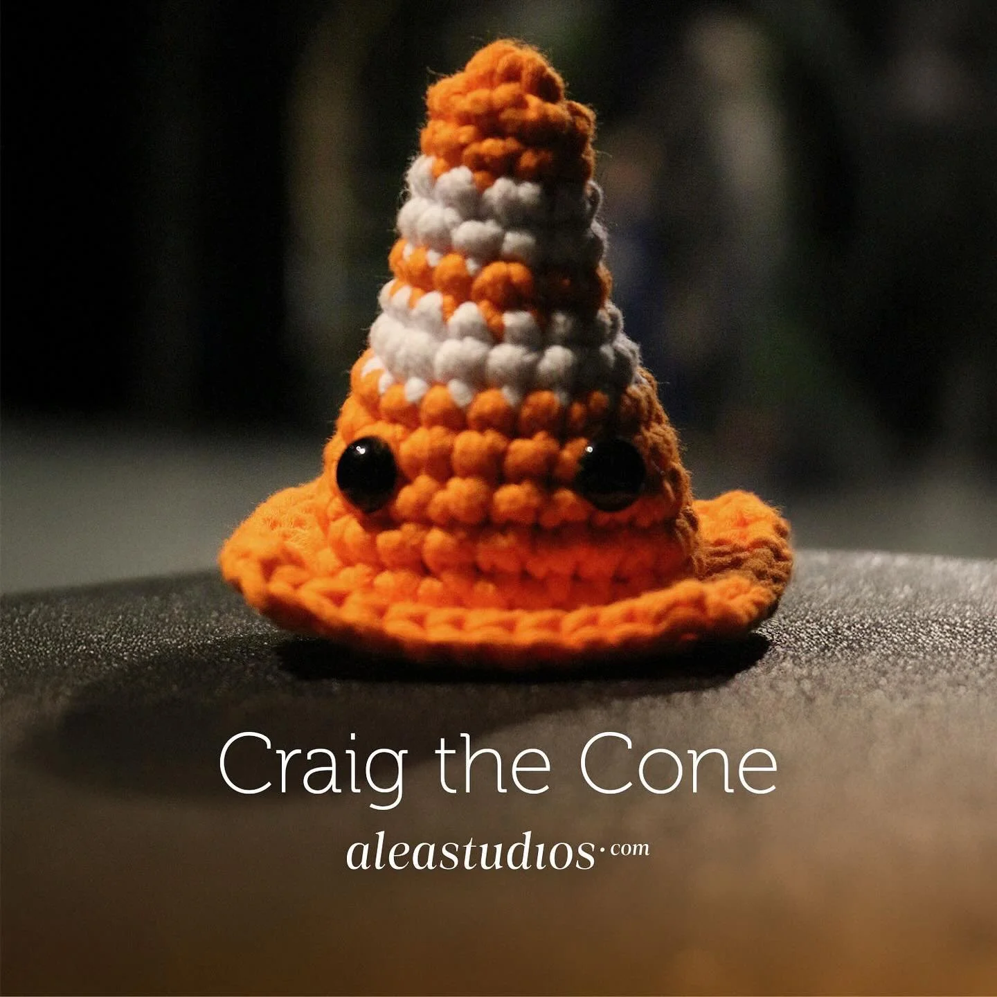 Tiny crochet companion, enormous charm! Craig the Cone is your pint-sized pal, expertly crafted to resemble the iconic traffic cone but with an adorable twist &ndash; two jet-black eyes that seem to say, &laquo;I&rsquo;m here for you.&raquo; 

Whethe