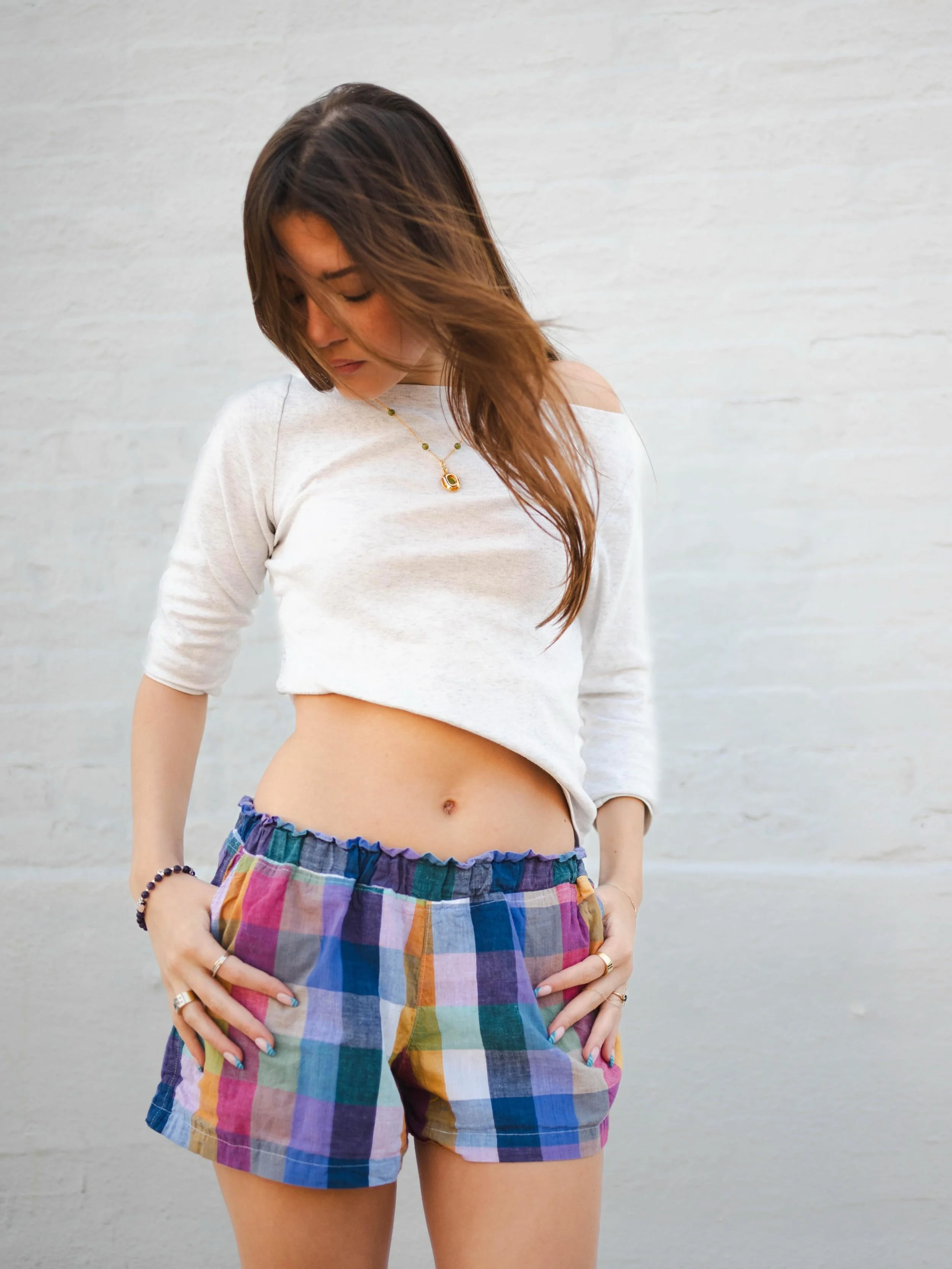 Introducing the Perfect Picnic Shorts!

The Perfect Picnic Shorts are relaxed low-waisted shorts designed for comfort, movement, and everyday wear. Handmade from reclaimed and thrifted fabrics, each pair features a soft elastic waistband, roomy pocke