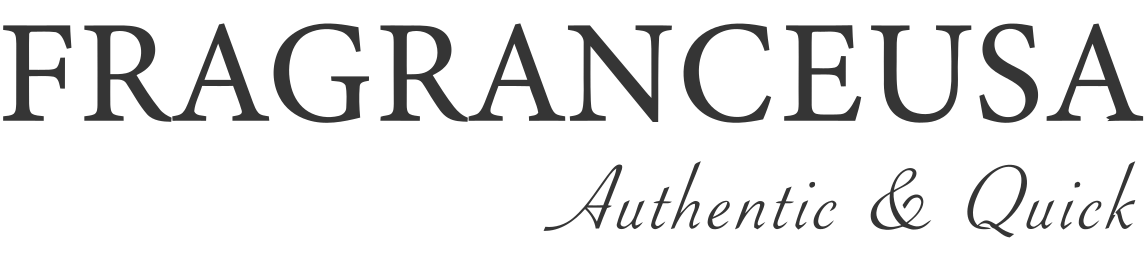 The logo for FRAGRANCEUSA featuring the words "FRAGRANCEUSA" in large black uppercase letters and "Authentic & Quick" in smaller cursive font below.