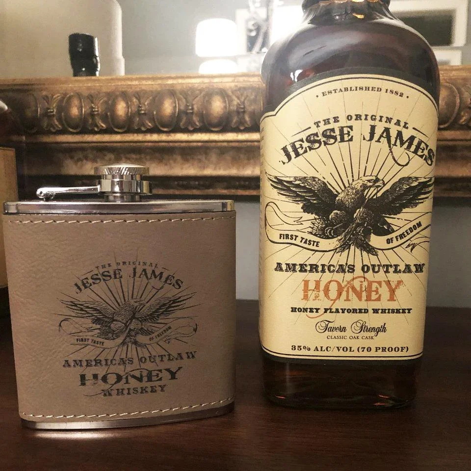 JESSE JAMES HONEY BOURBON FLASK