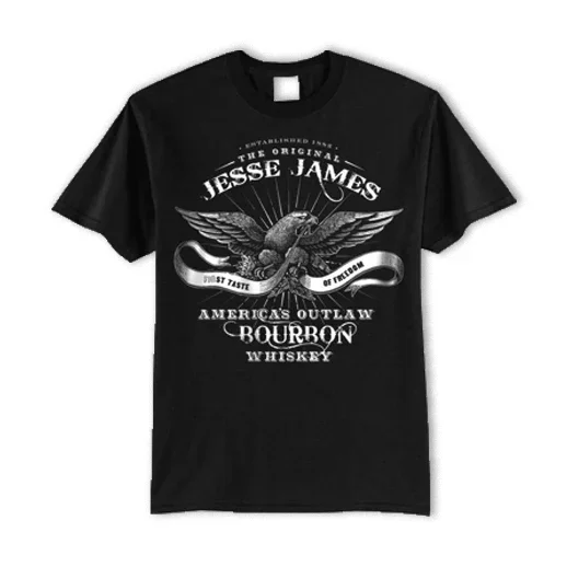 JESSE JAMES AMERICA'S OUTLAW BOURBON MEN'S T-SHIRT