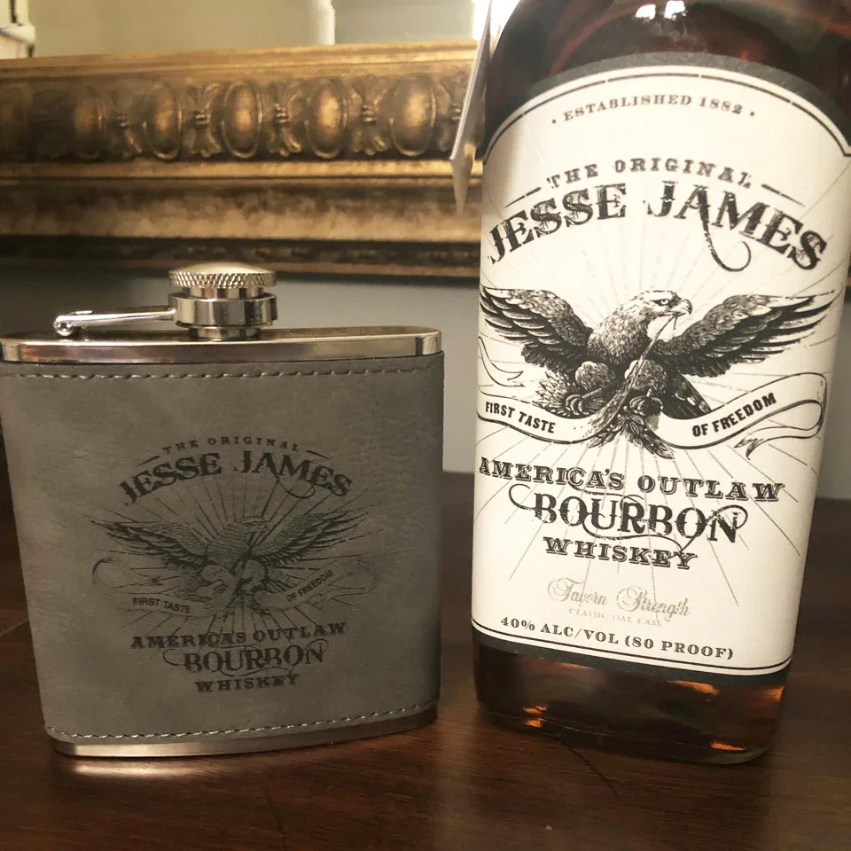 JESSE JAMES ORIGINAL BOURBON FLASK