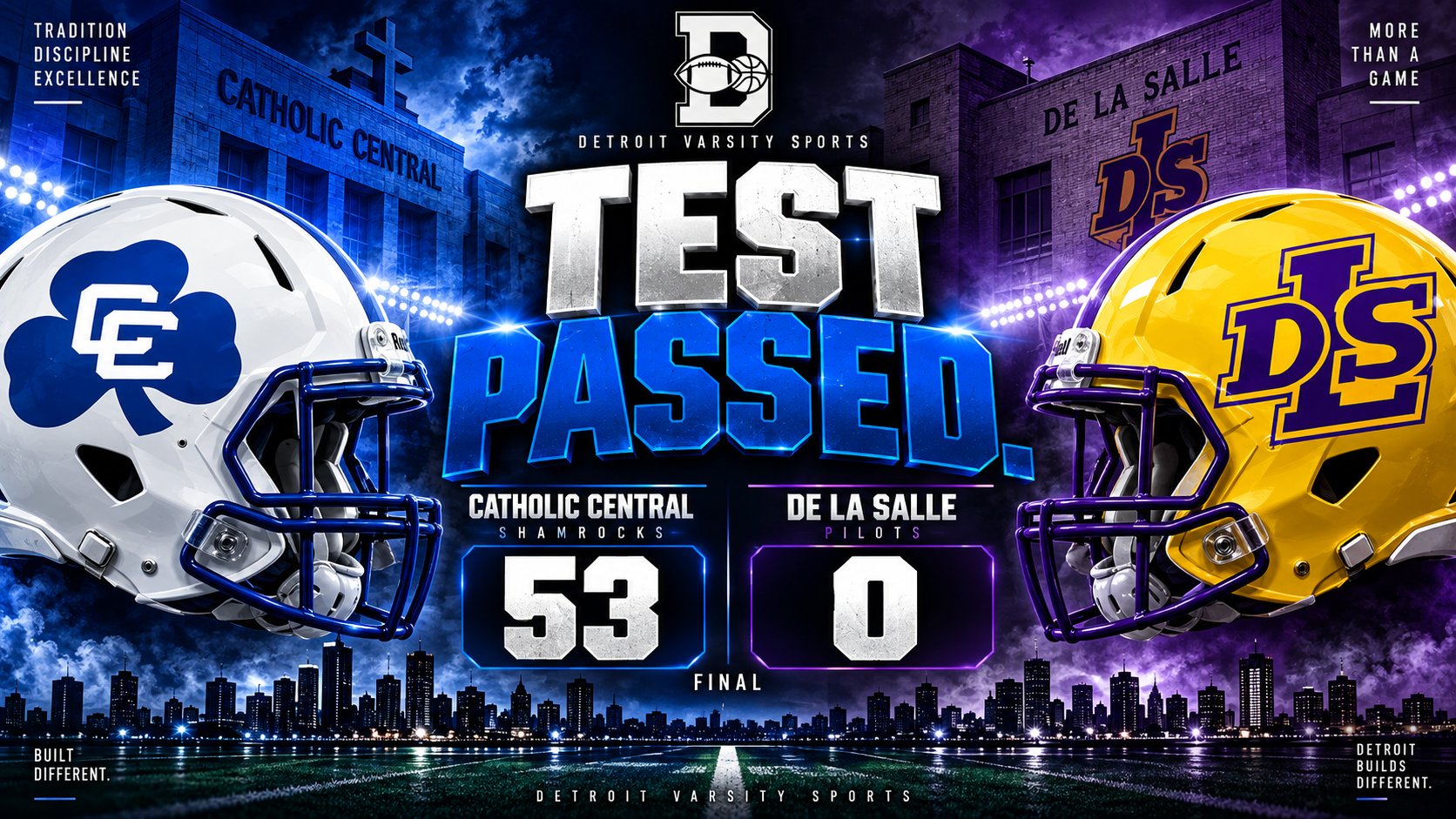Statement Made: Catholic Central Blanks De La Salle 53–0 in Dominant Fashion