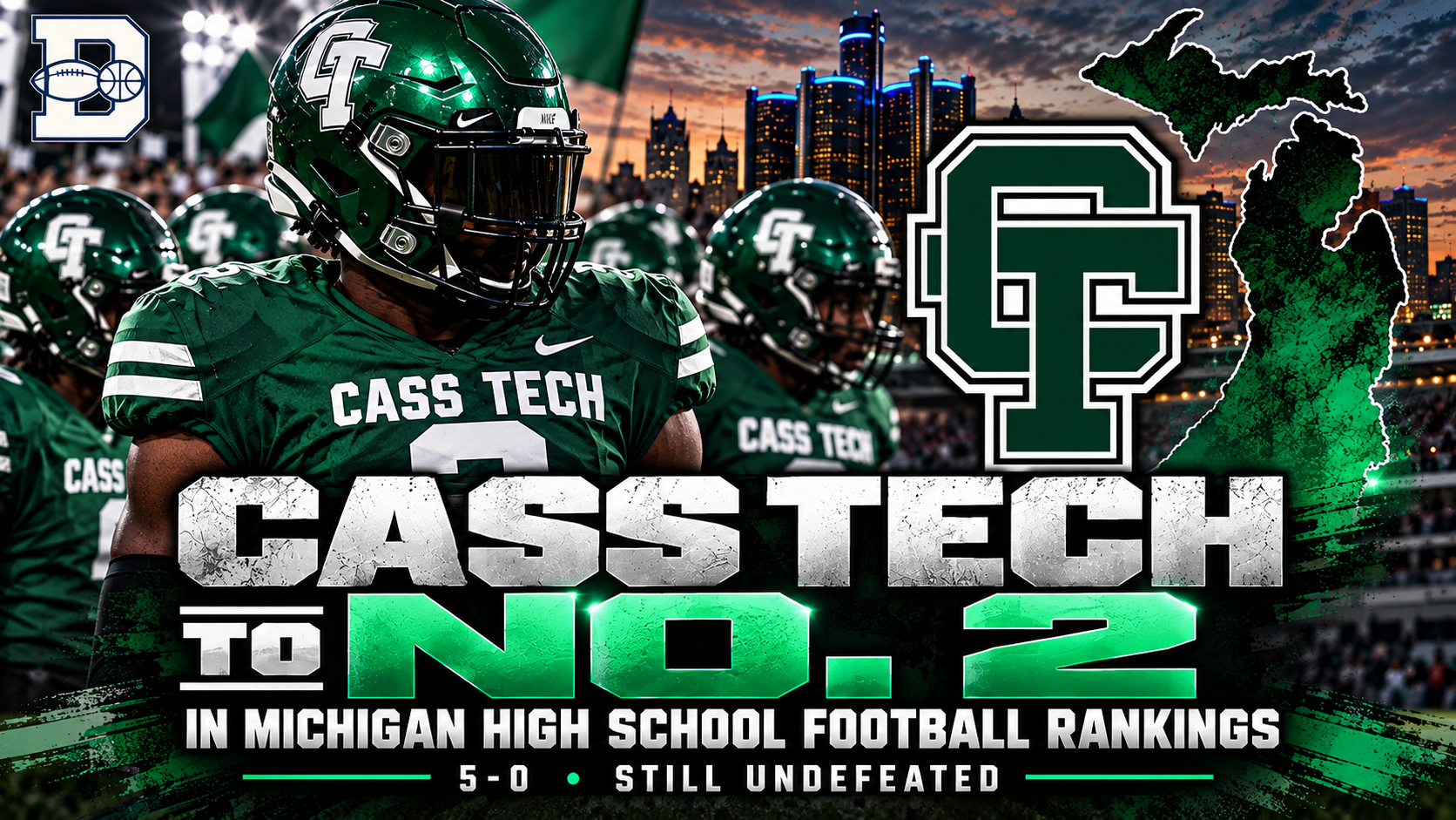 Cass Tech Climbs to No. 2 in Michigan After Statement Win Over Detroit King