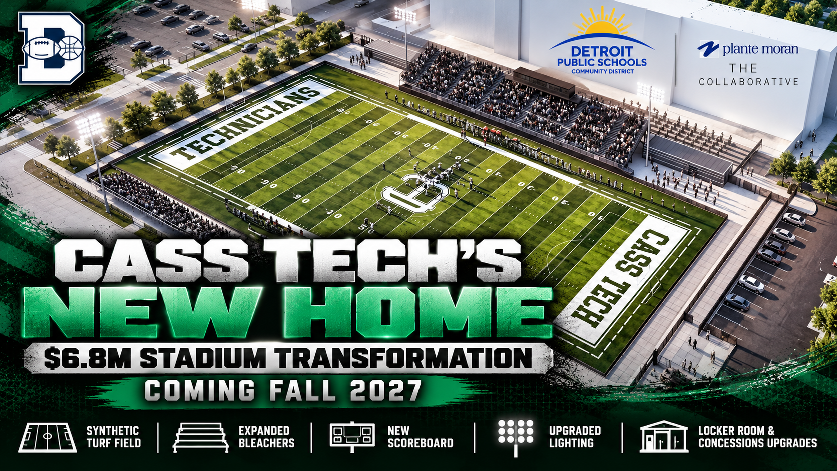 Cass Tech Set for $6.8 Million Transformation of Historic Athletic Field