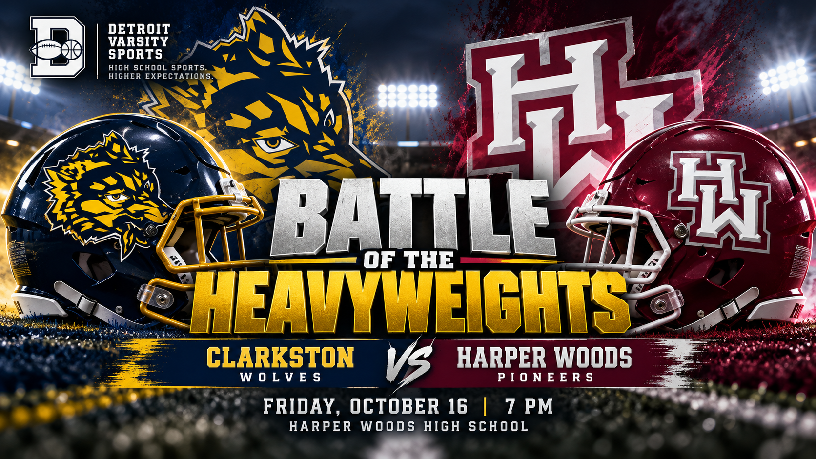 Battle of the Heavyweights: Undefeated Clarkston Visits Harper Woods in Week 8 Showdown