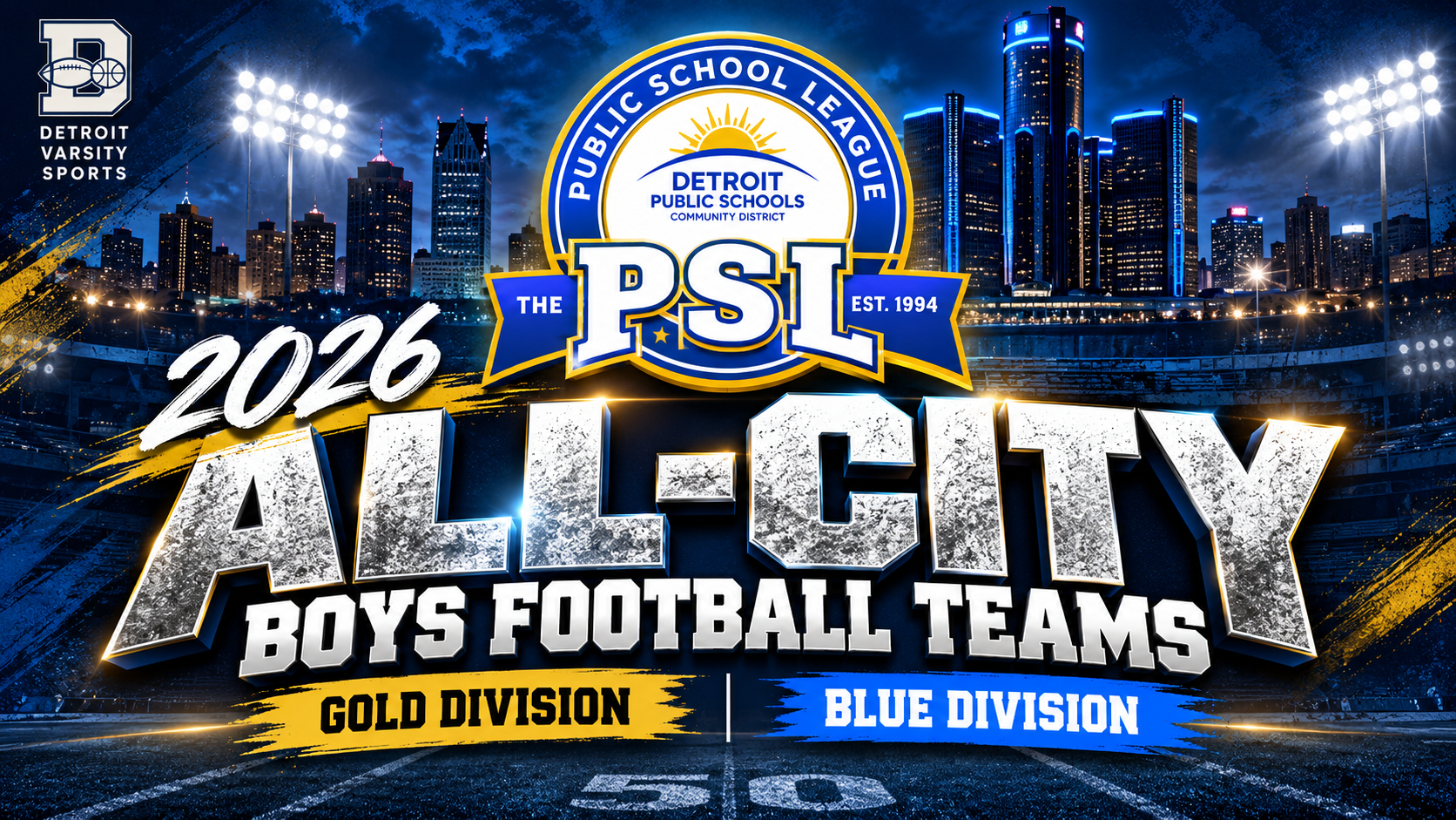 Detroit PSL Announces 2026 All-City Football Teams for Gold and Blue Divisions