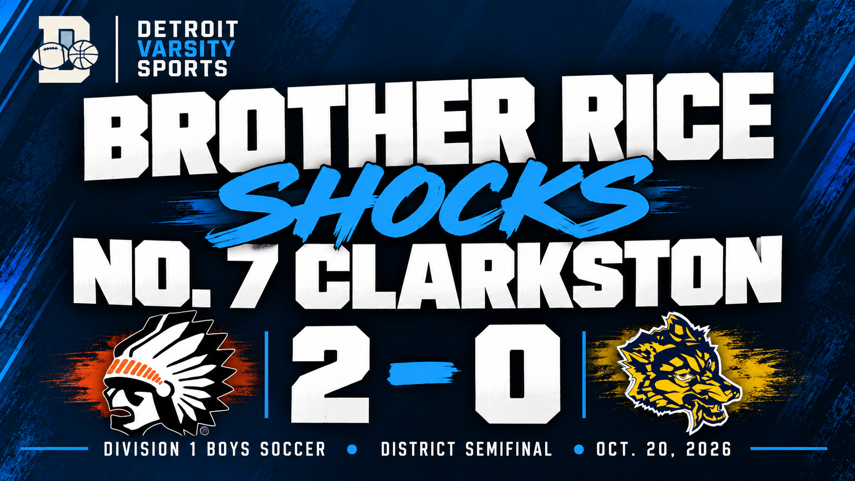 Brother Rice Stuns No. 7 Clarkston, Advances to Division 1 Boys Soccer District Championship