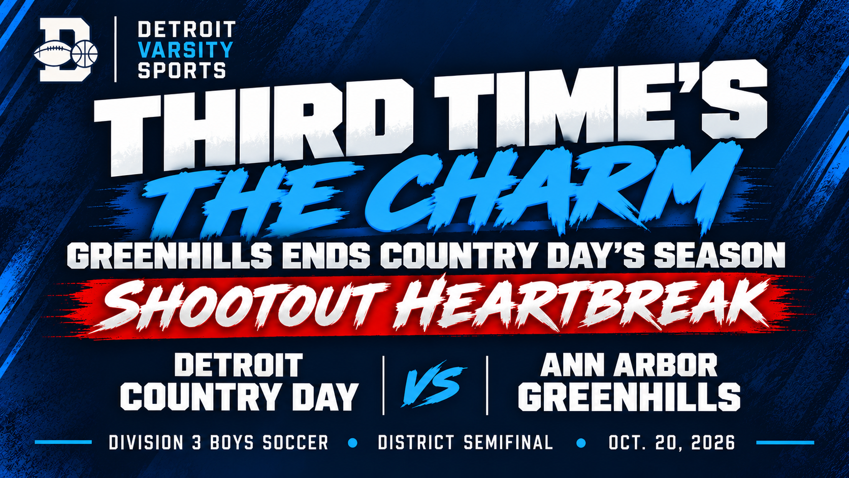 Third Time’s the Charm: Greenhills Ends Detroit Country Day’s Soccer Season in Shootout Heartbreak