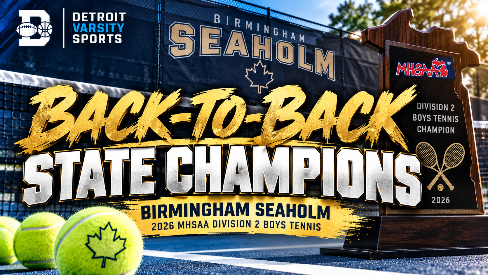 BACK-TO-BACK! Birmingham Seaholm Captures Second Straight Division 2 Boys Tennis State Championship