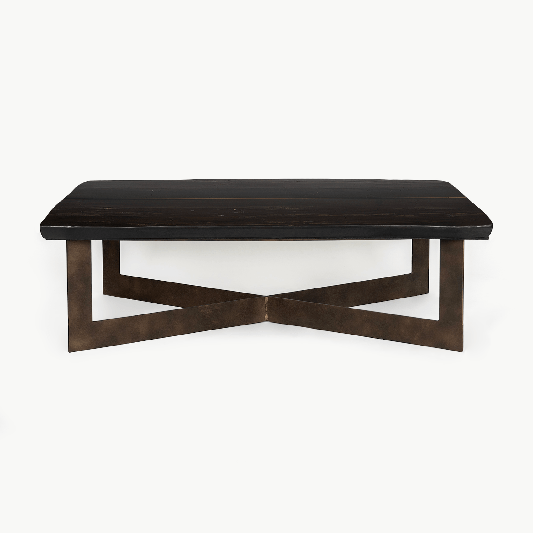 Mesa de Centro Rectangular en Madera Petrificada