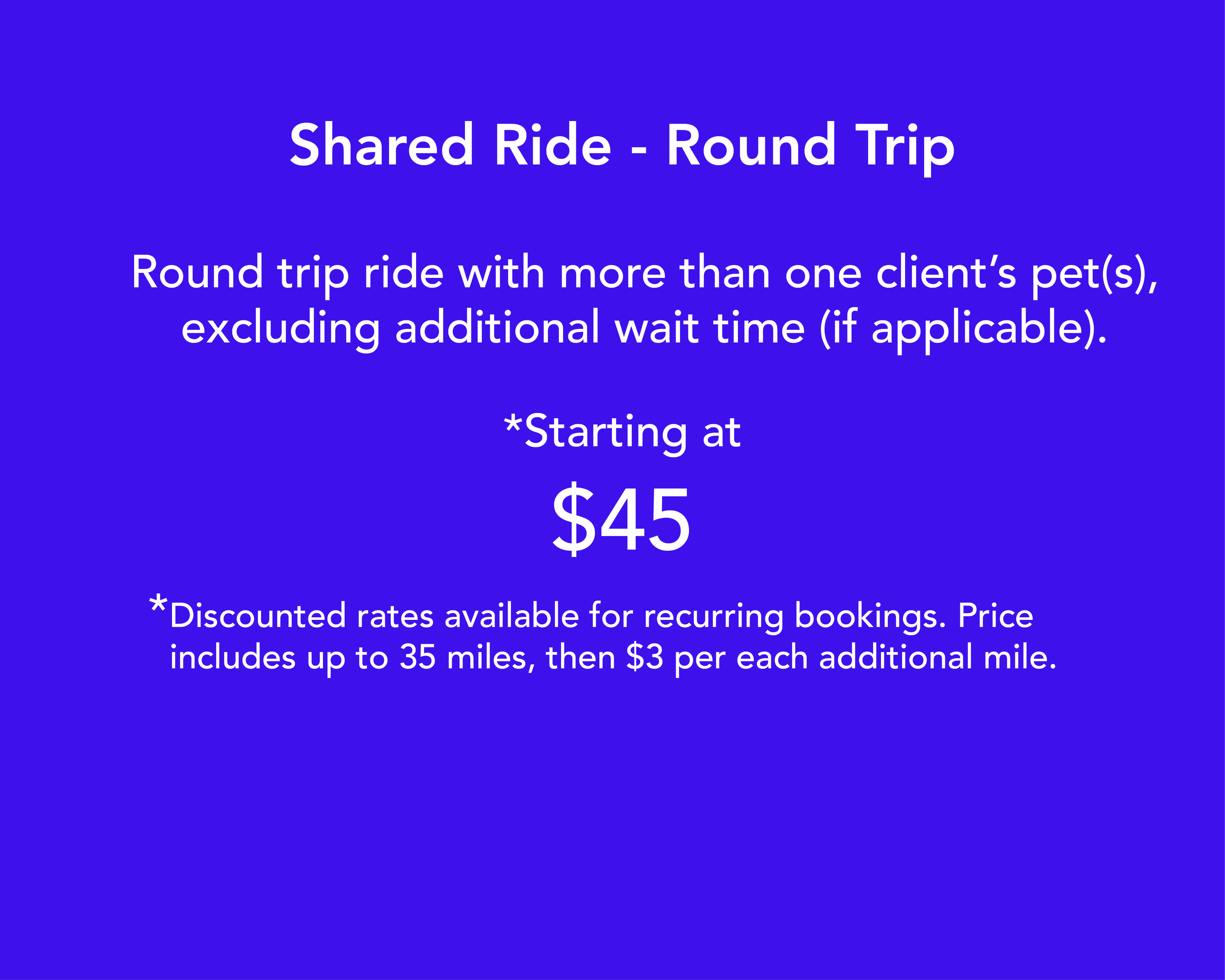 Shared Ride - Round Trip