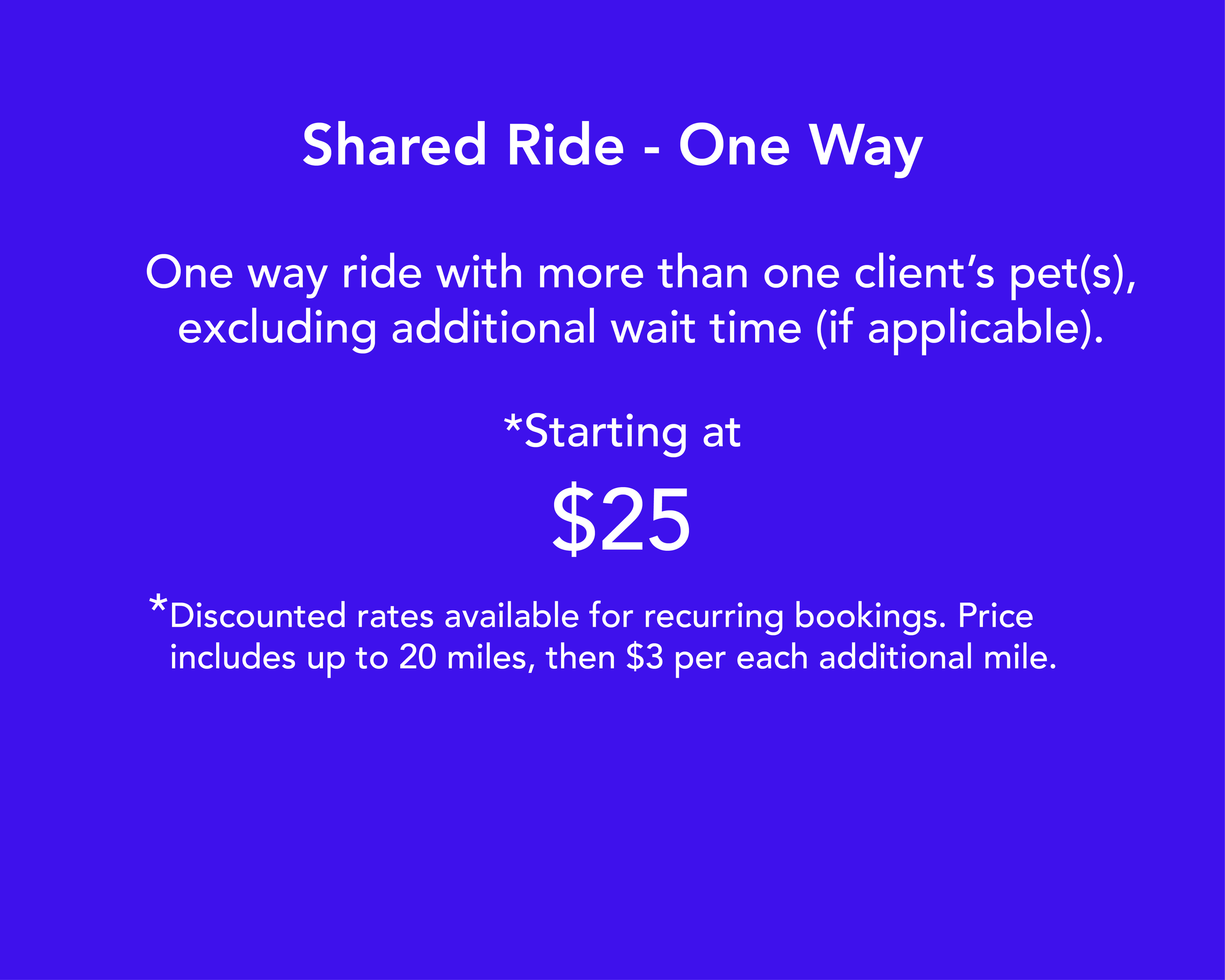 Shared Ride - One Way