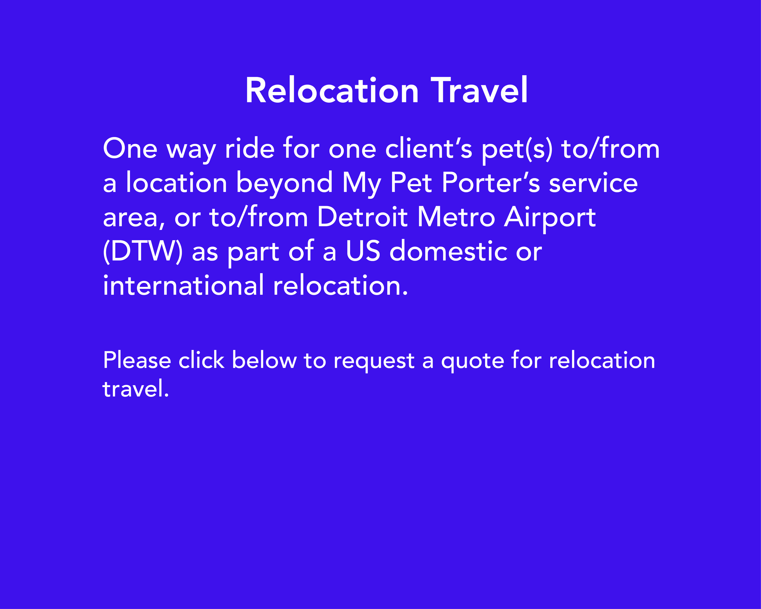 Relocation Travel