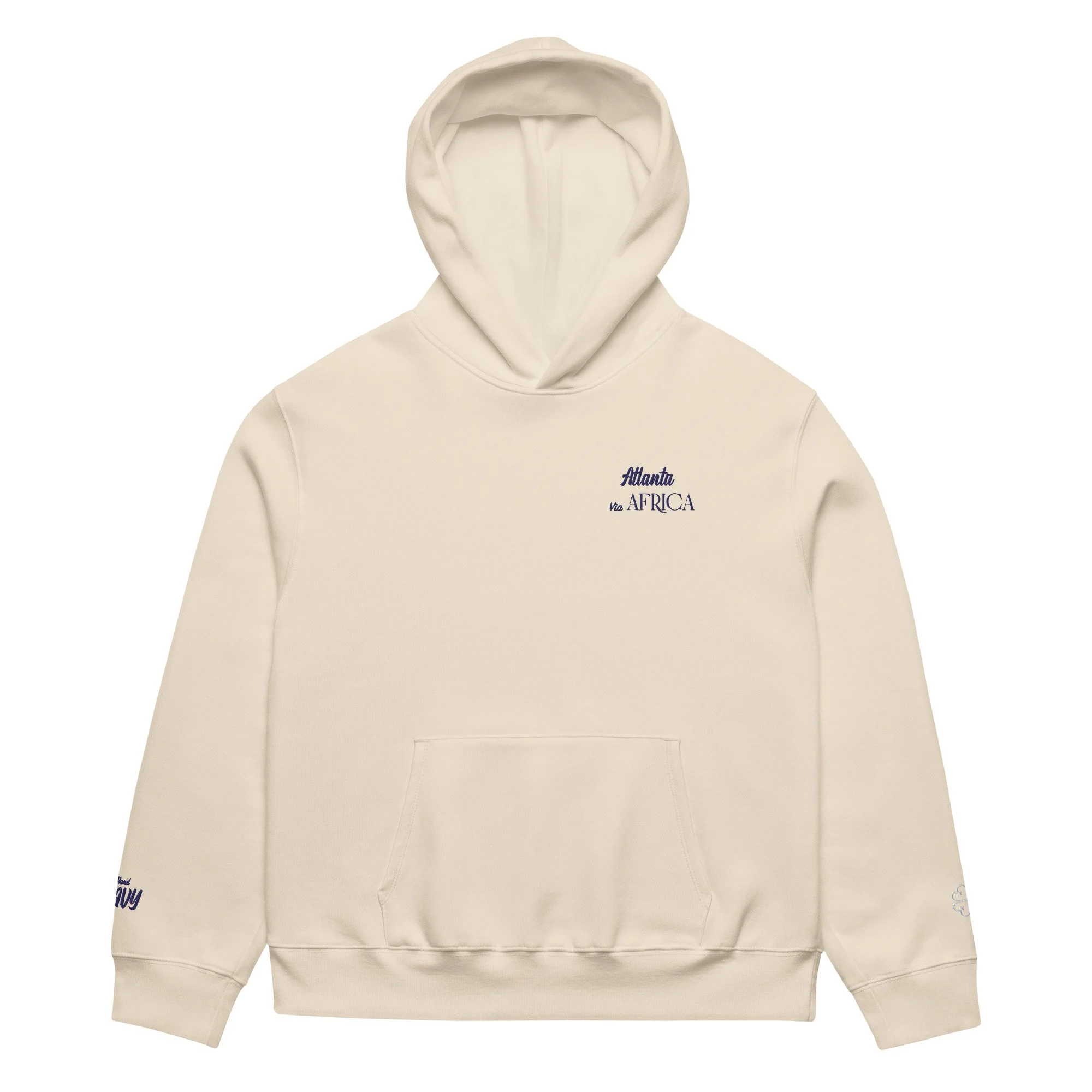 VIA Atlanta Oversized Embroidery Heavyweight Hoodie