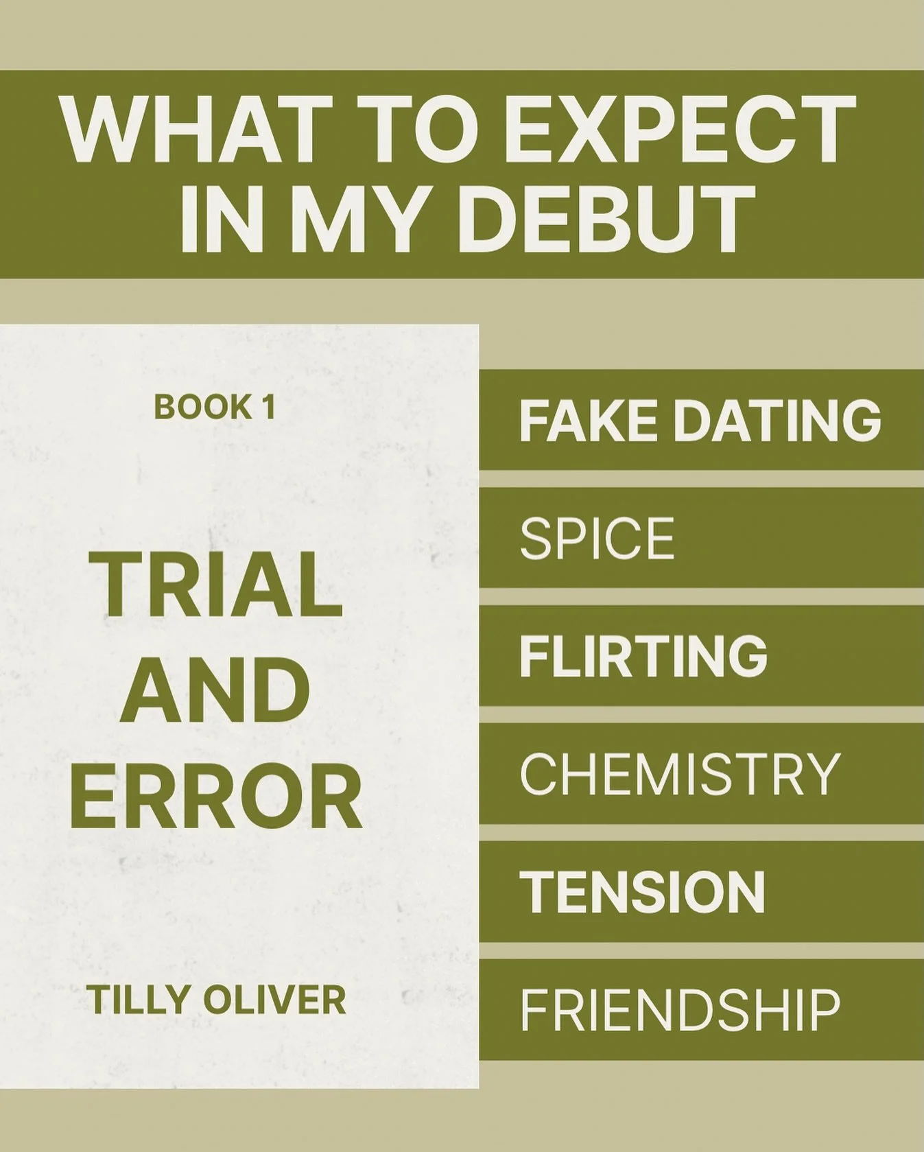 what to expect in my debut 🤭

✨ fake dating
🤍 spice 
✨ flirting 
🤍 chemistry 
✨ tension
🤍 friendship

trial and error est. fall 2026

🌿 indie author | romance book | romance writer | friends to lovers | fake dating 🌿