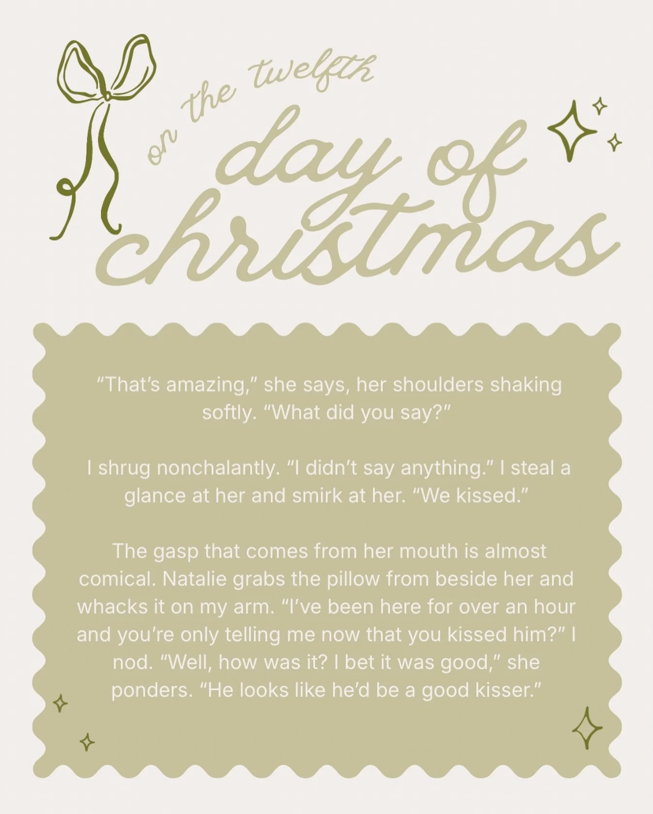 on the twelfth day of christmas&hellip;

we have reached the end of our 12 days of christmas and it has been so much fun sharing these little snippets with you all. with that being said, i am logging off for a couple days. &amp; hope you all have a w