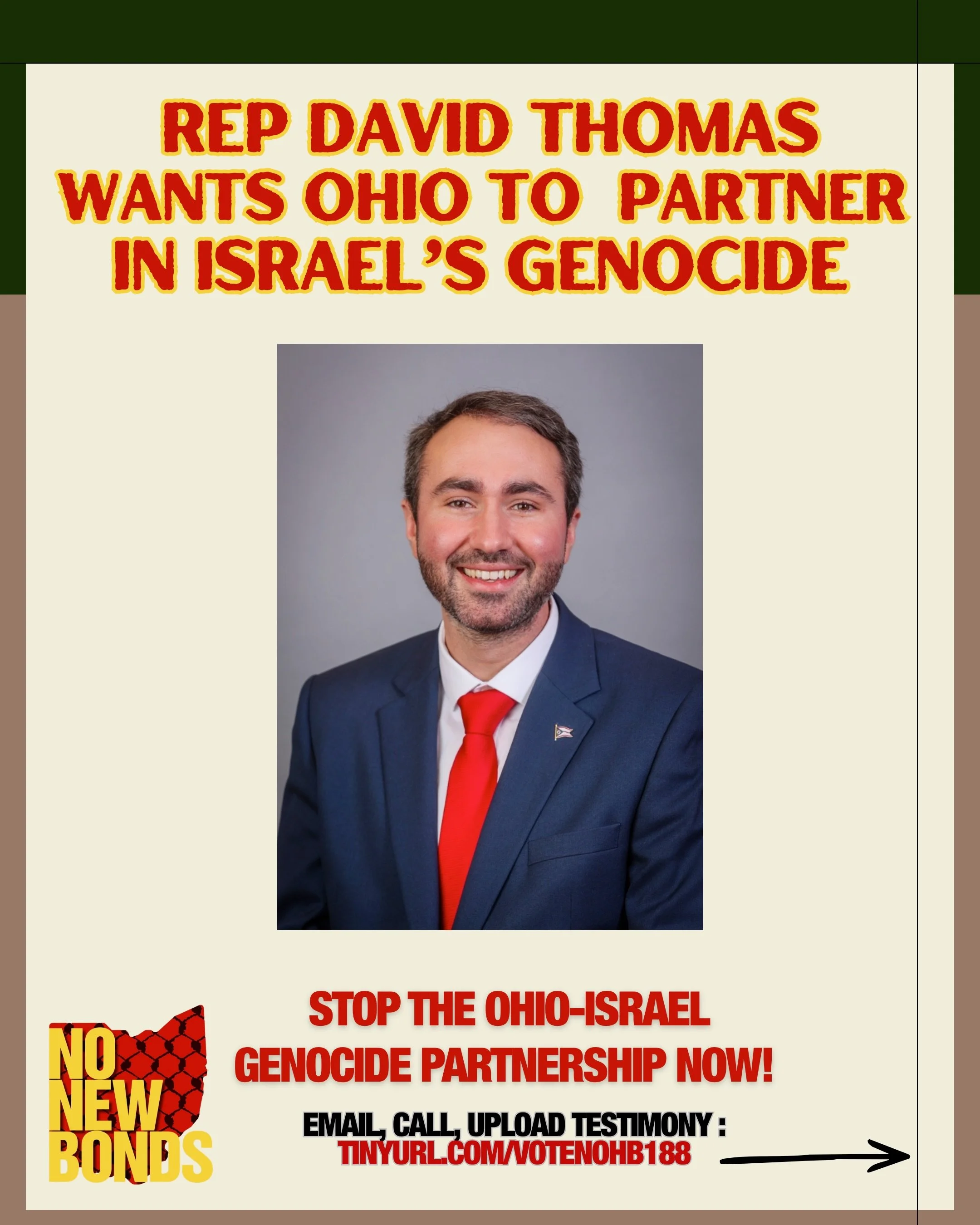 Thinking about the families in Gaza being buried under rubble, children losing their parents overnight, and entire communities being erased while politicians here in Ohio continue choosing political partnerships over human life.

No community should 