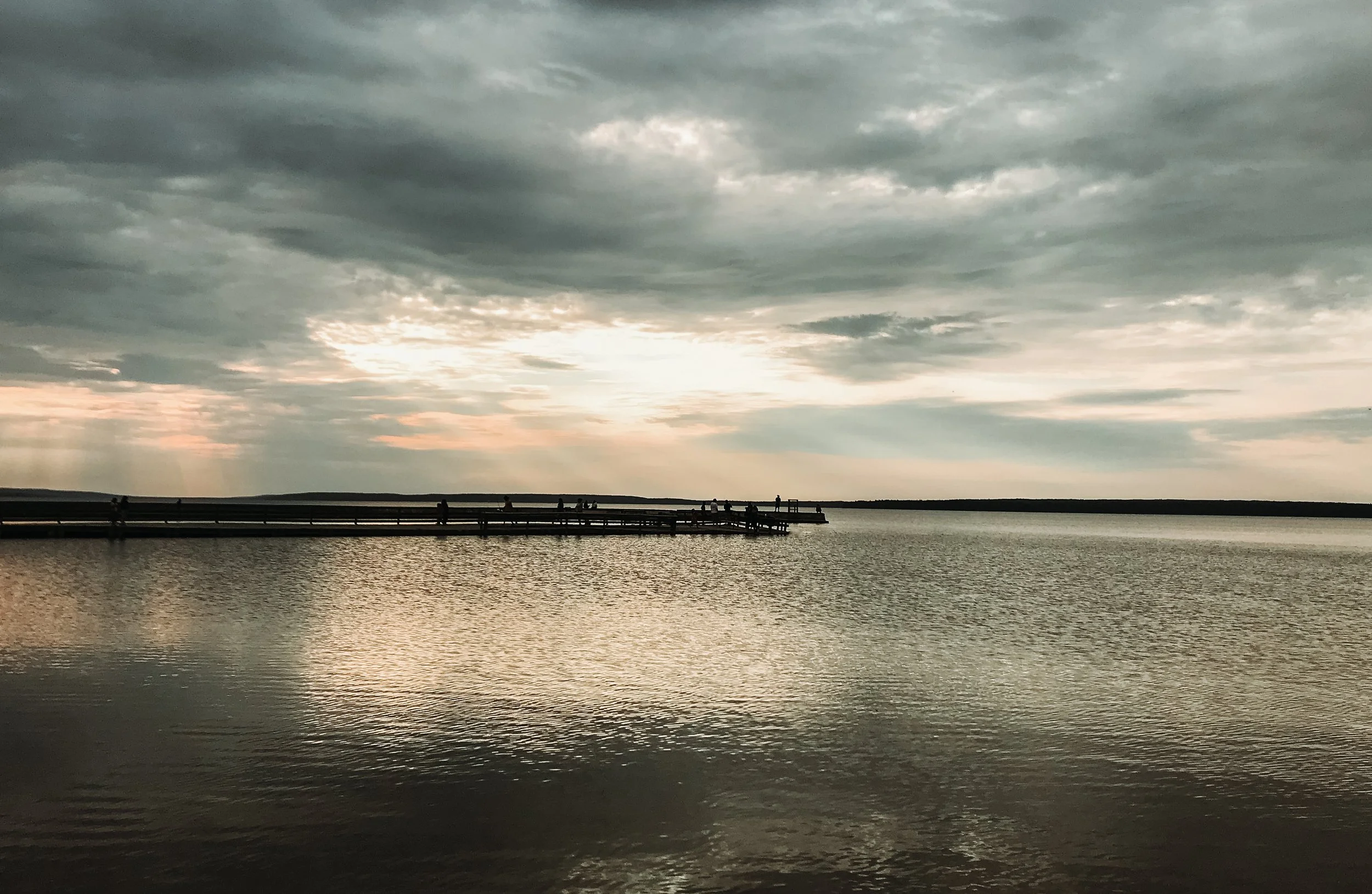 Sun shining through clouds camping trip.JPG