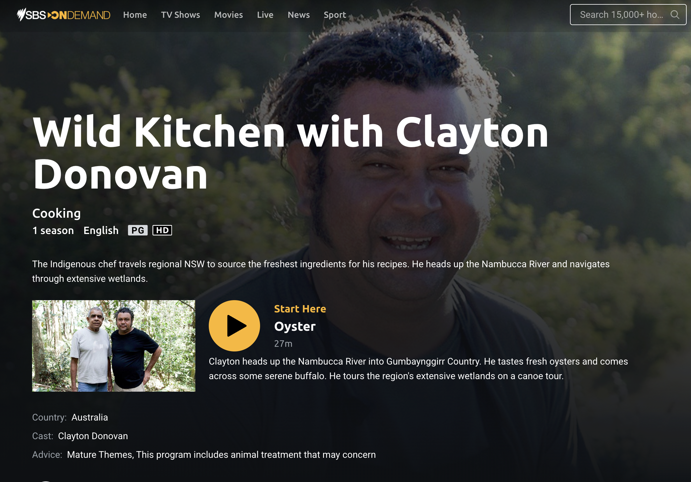 Wild Kitchen now on SBS 