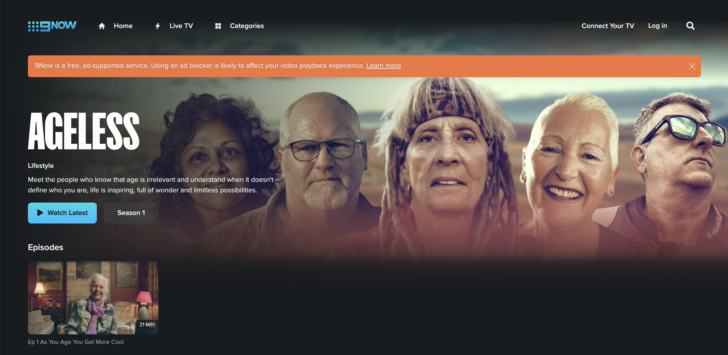 First Episode of Ageless Airs on Channel Nine