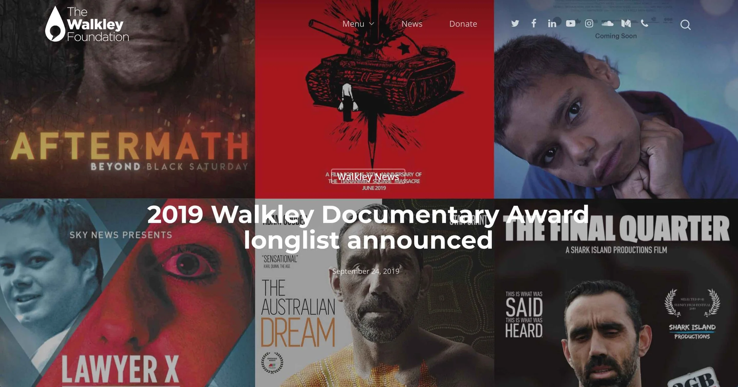 China’s Artful Dissident Long listed for the 2019 Walkley Award