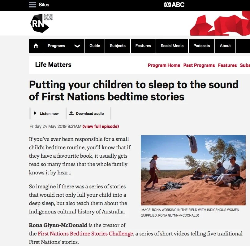 First Nations Bedtime Stories - coming soon