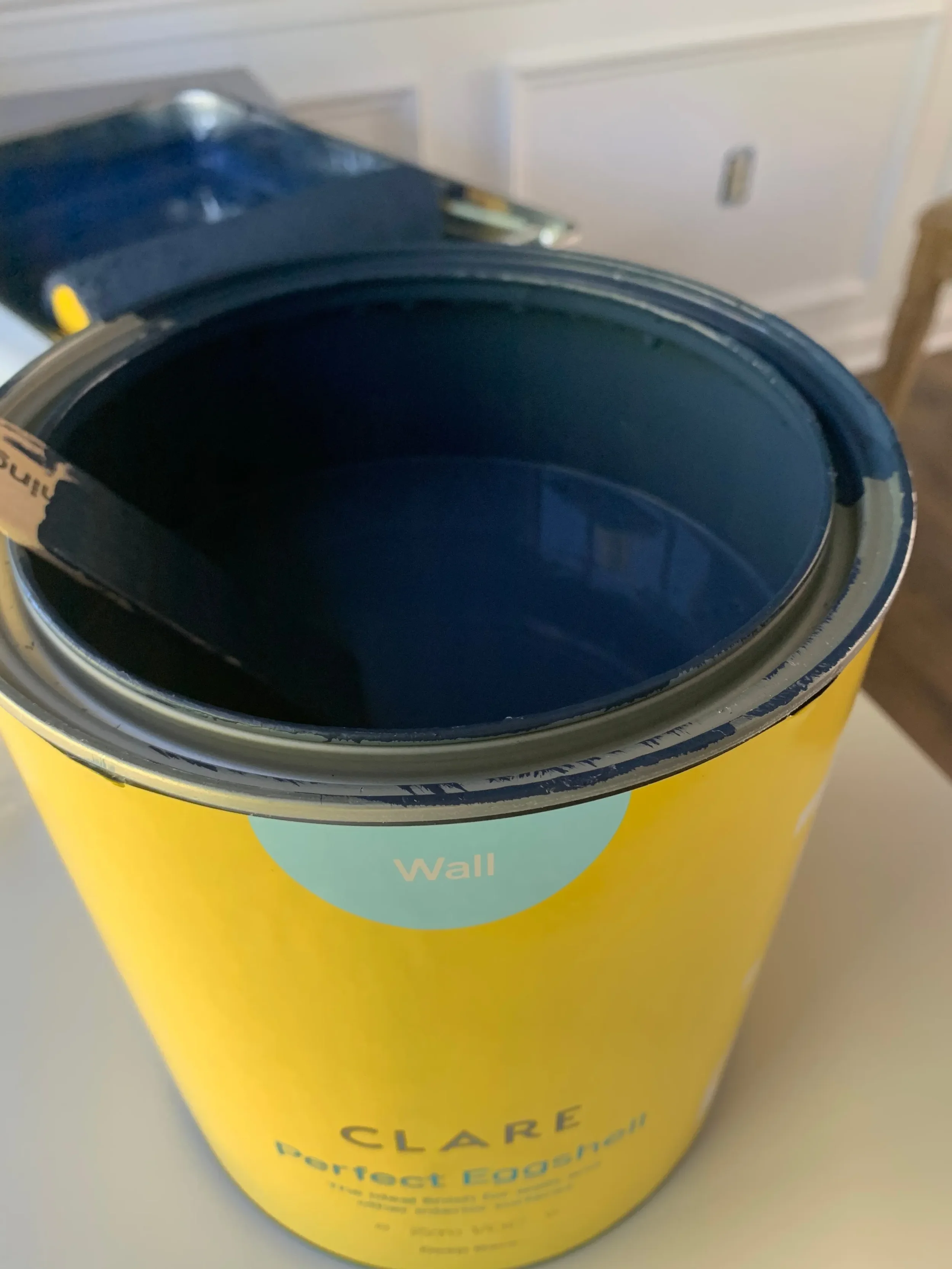 What was left after painting an entire room...