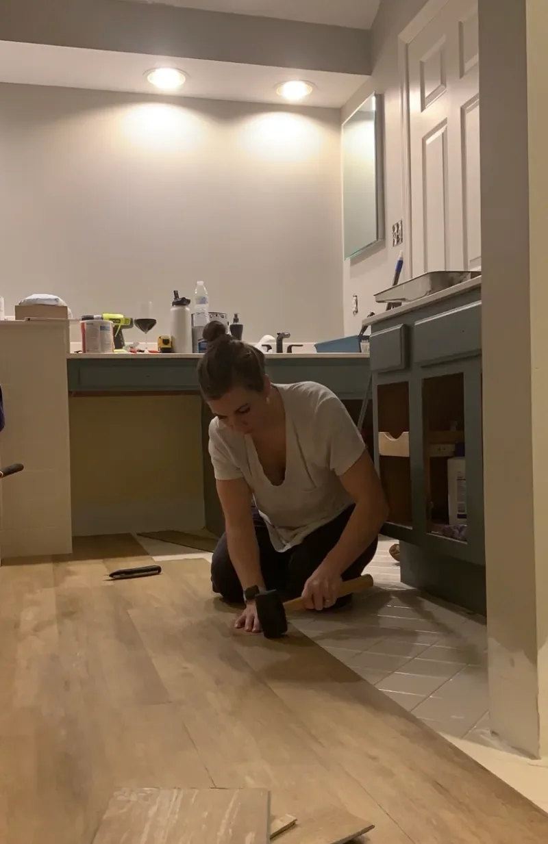 Use a utility knife to cut boards to size needed.