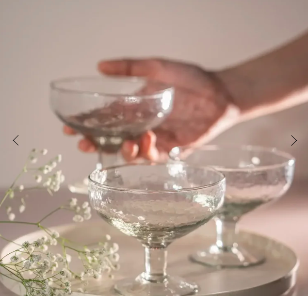 Pebbled Coupe Glasses