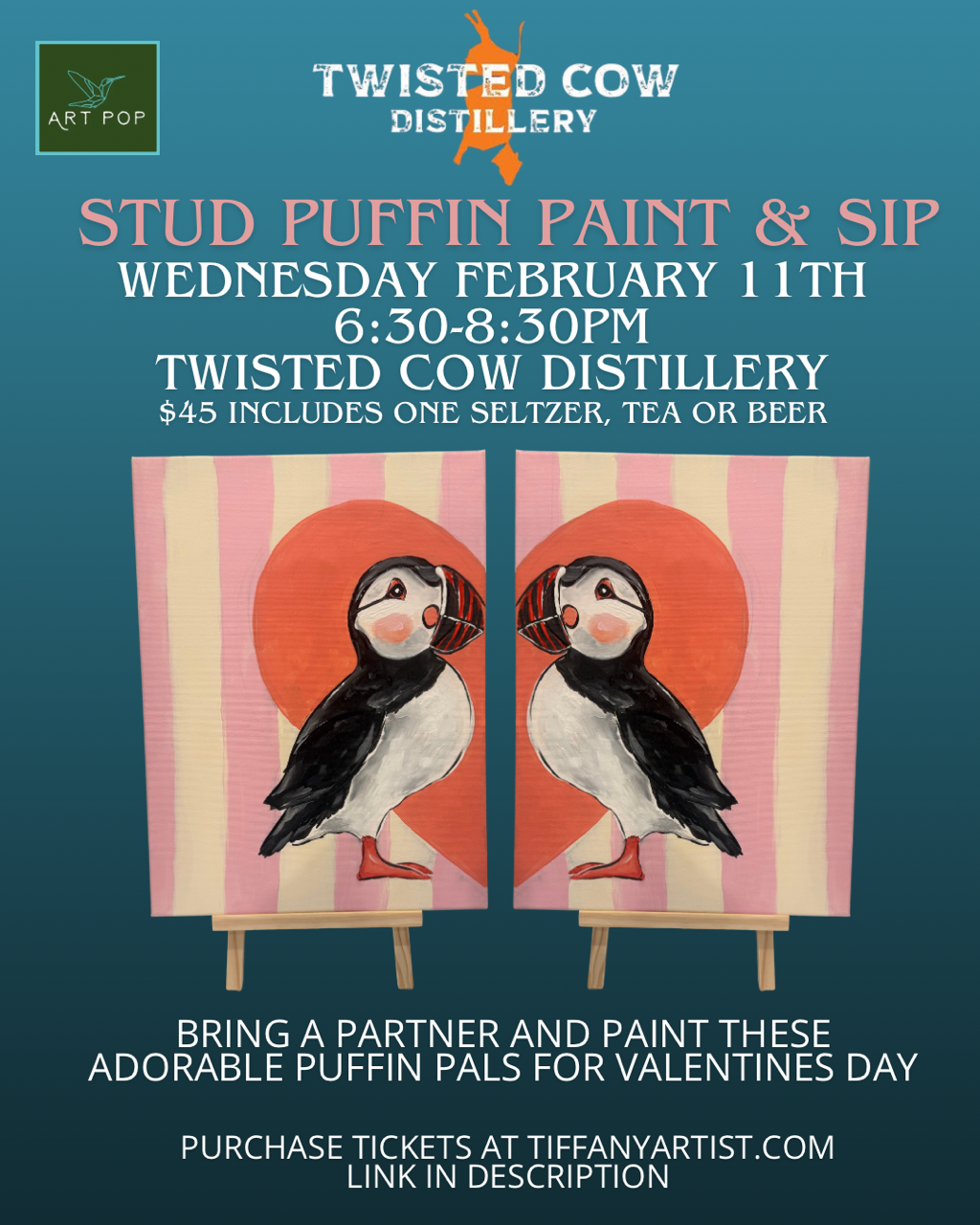 Paint & Sip @ TWISTED COW Distillery East Northport