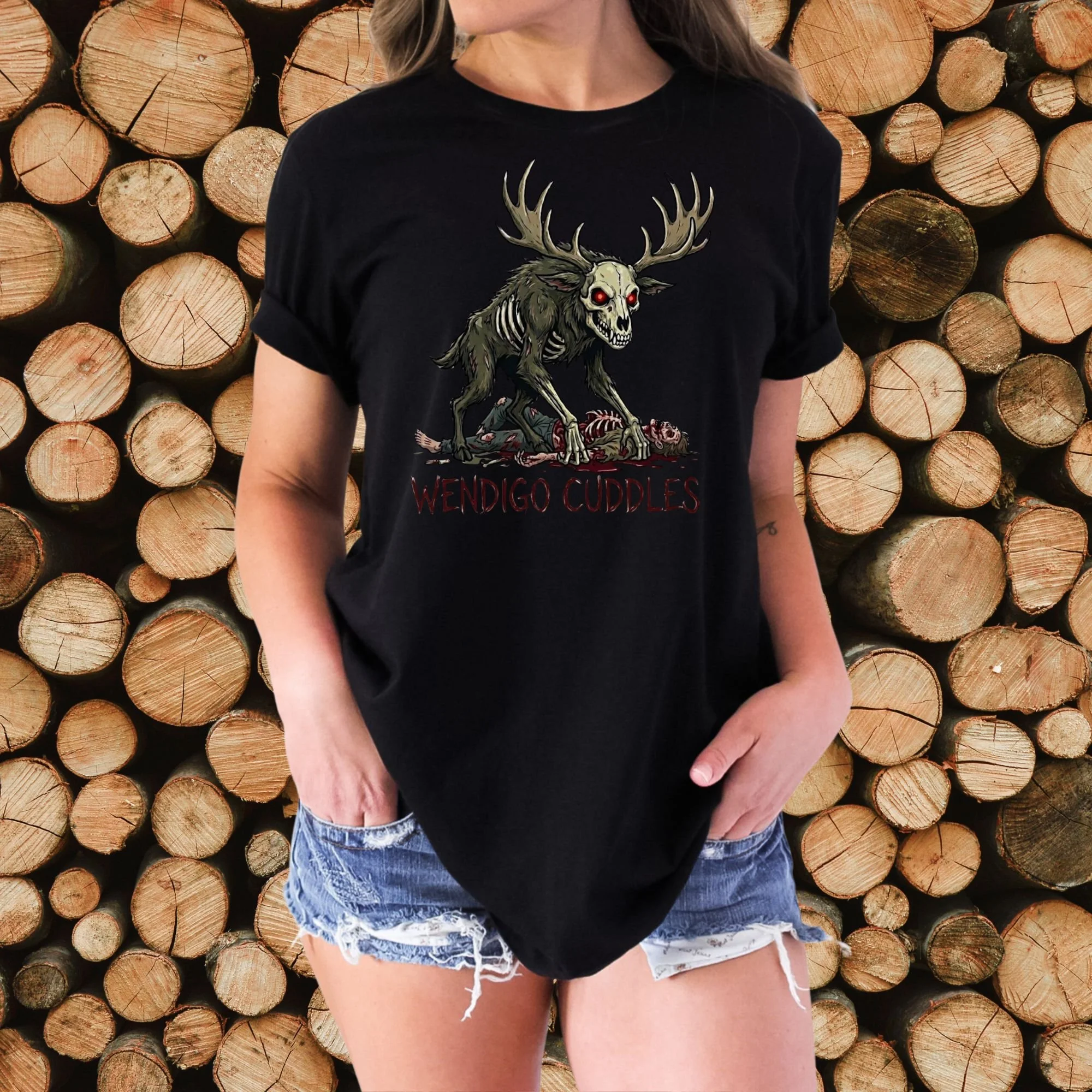 The Wendigo Monster Cryptid Collection Tee — Spooky Creepy Scary Graphic T-Shirt