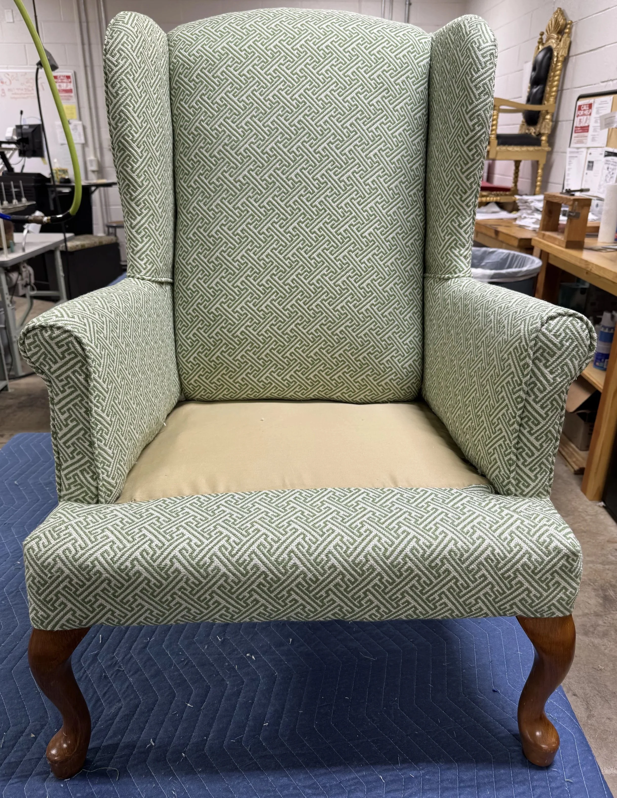 Sage Wingback &mdash; fabric detail