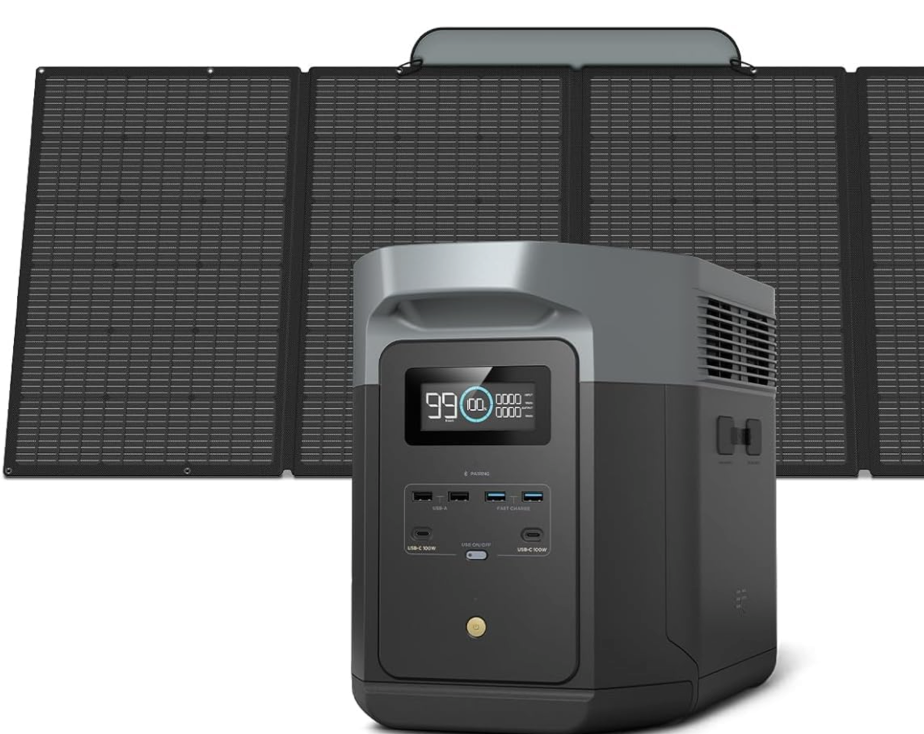ECO FLOW Solar Generator DELTA 2 Max 2048Wh With 400W Solar Panel