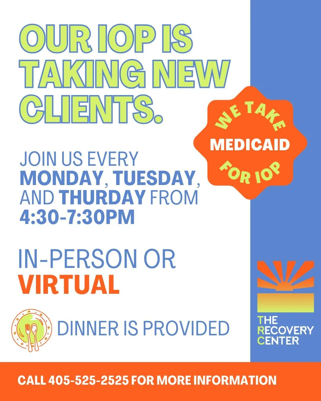 Detox can save a life.
But continued treatment can help someone rebuild it.

Without ongoing care, up to 70% of people relapse within a year after detox.
That&rsquo;s why programs like IOP and MAT matter so much, and we're able to take Medicaid patie