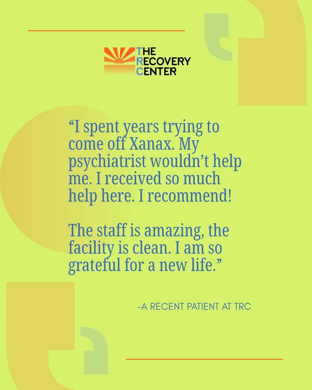 This is why we do what we do. 💙

Recovery can feel overwhelming, especially when someone has been struggling for years and doesn&rsquo;t know where to turn. We&rsquo;re grateful this patient trusted us during such an important step in their journey,