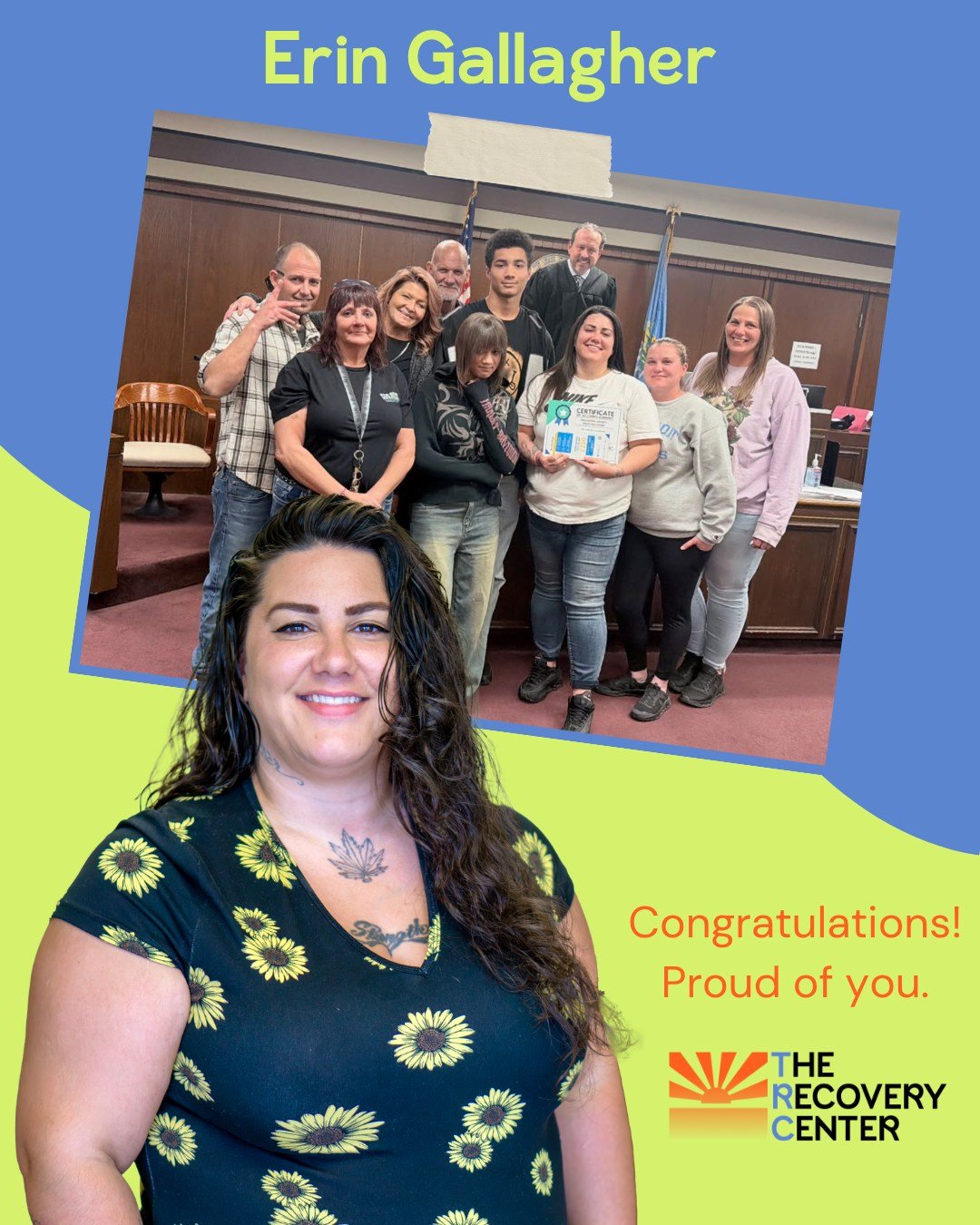 Huge congrats to our RT, Erin, on graduating Drug Court 👏💙

We&rsquo;re proud of the work she&rsquo;s put in and grateful for the care and support she brings to our patients every day. Congratulations, Erin!